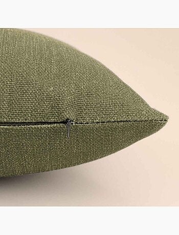 Coussin déperlant & anti uv kaki 30x70cm