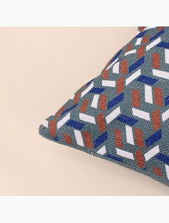 Coussin déperlant & anti uv motifs géometriques 30x50cm