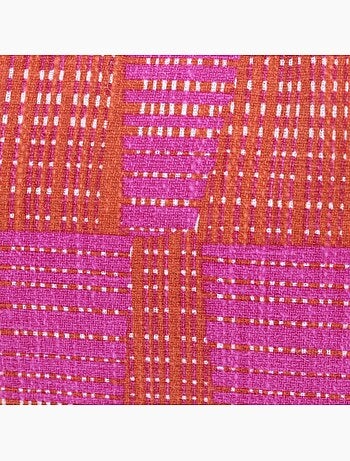 Coussin déperlant & anti-uv rose et orange 30x50cm