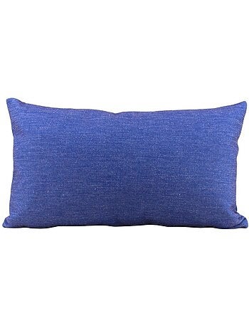 Coussin déperlant & anti uv uni bleu 30x50cm