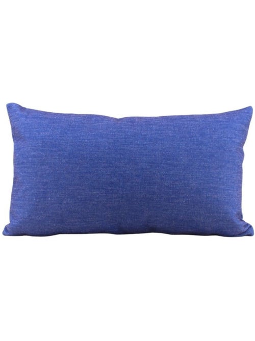 Coussin déperlant & anti uv uni bleu 30x50cm - Kiabi
