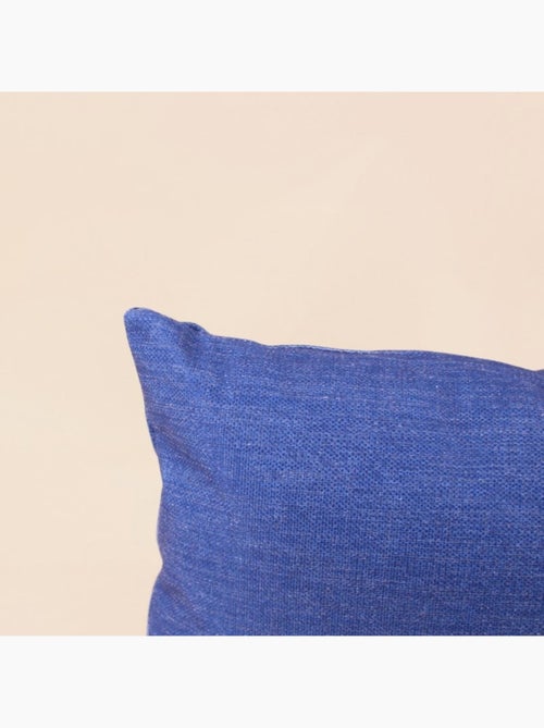 Coussin déperlant & anti uv uni bleu 30x50cm - Kiabi