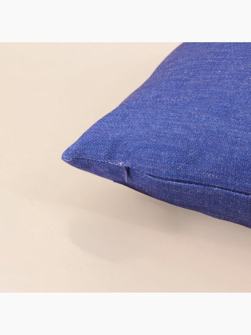 Coussin déperlant & anti uv uni bleu 30x50cm - Kiabi