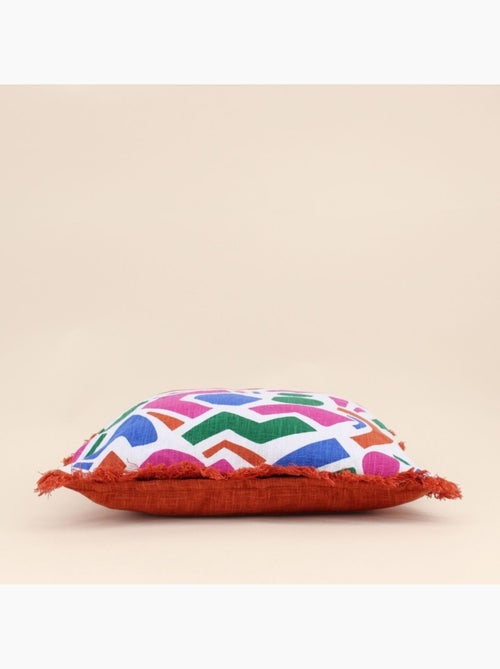Coussin déperlant et anti uv motifs géométriques multicolores 40x40cm - Kiabi