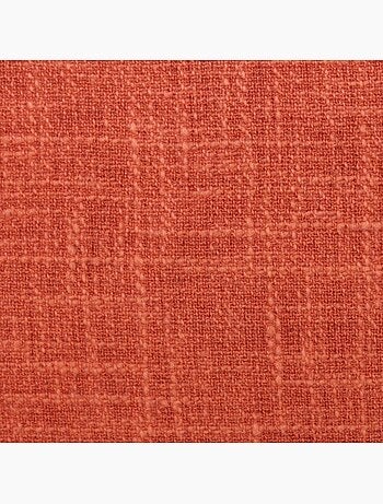 Coussin déperlant tissé orange avec pompons 45x45cm