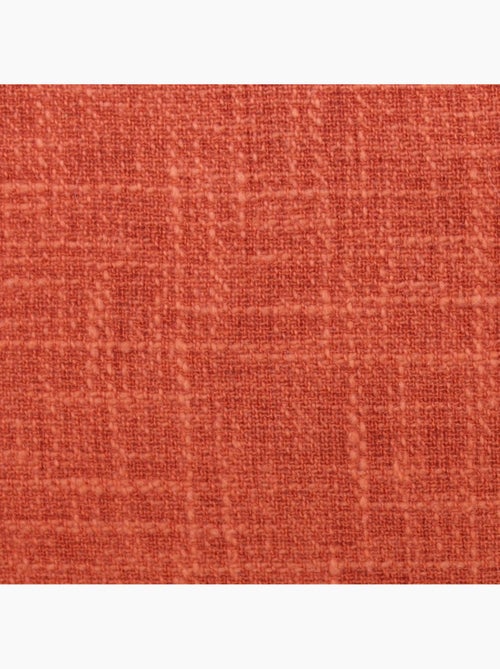 Coussin déperlant tissé orange avec pompons 45x45cm - Kiabi