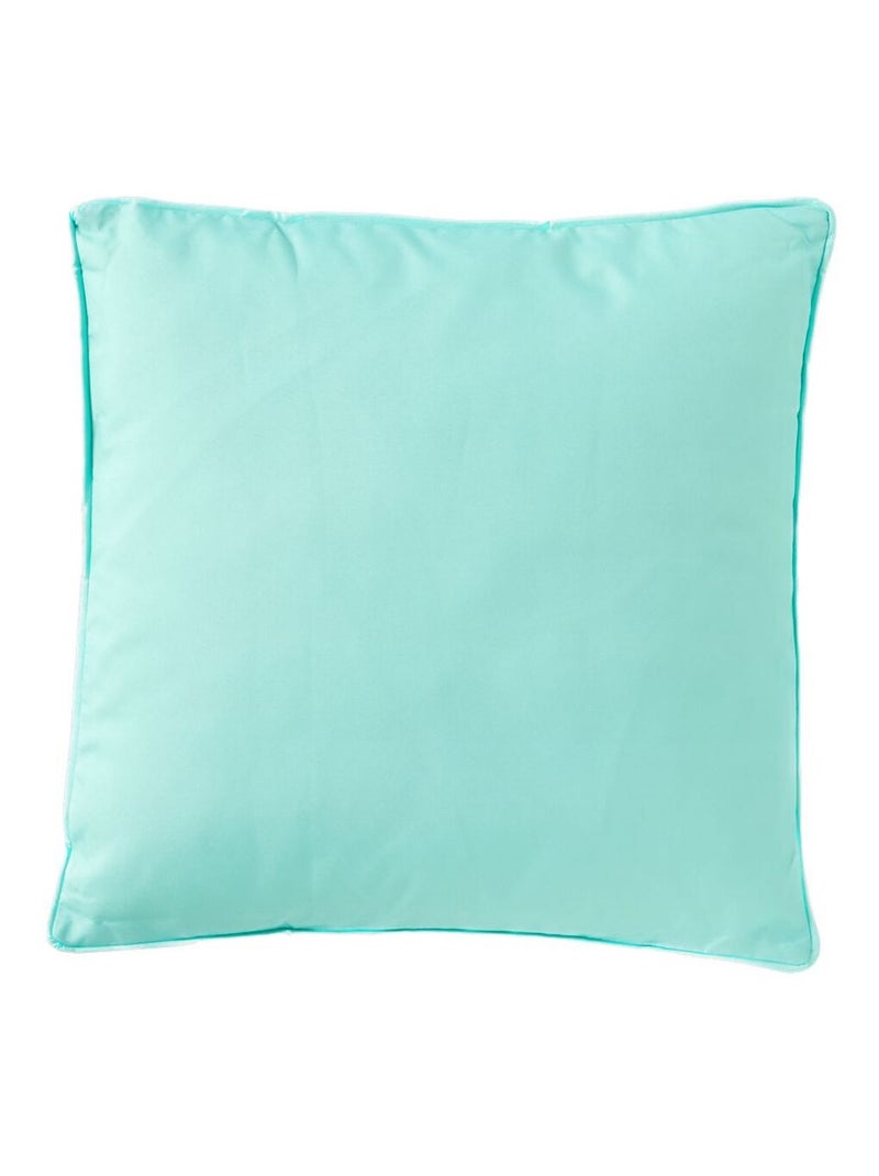 Coussin d'extérieur carré déhoussable PARADISE Bleu clair - Kiabi