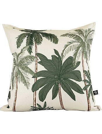 Coussin d'extérieur déperlant imprimé palmiers