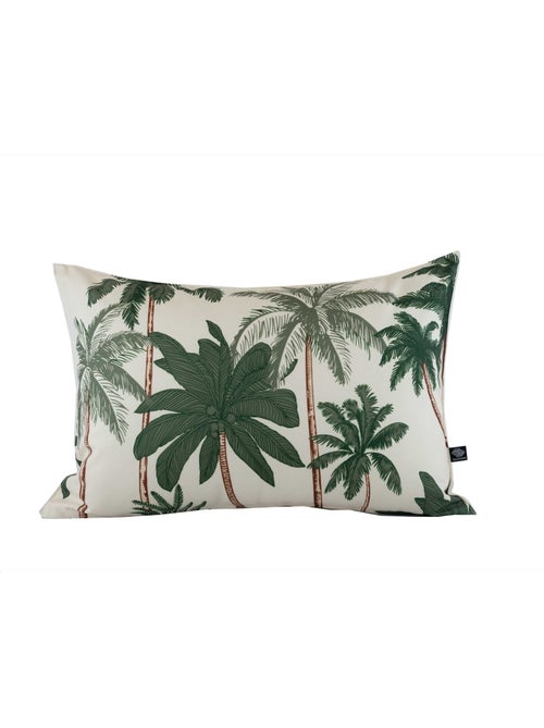 Coussin d'extérieur déperlant imprimé palmiers - Kiabi