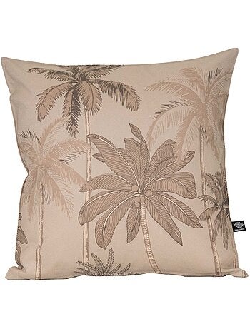 Coussin d'extérieur déperlant imprimé palmiers