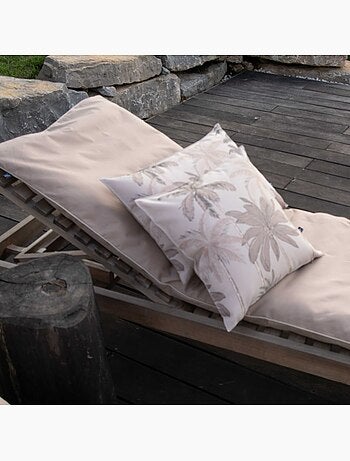 Coussin d'extérieur déperlant imprimé palmiers