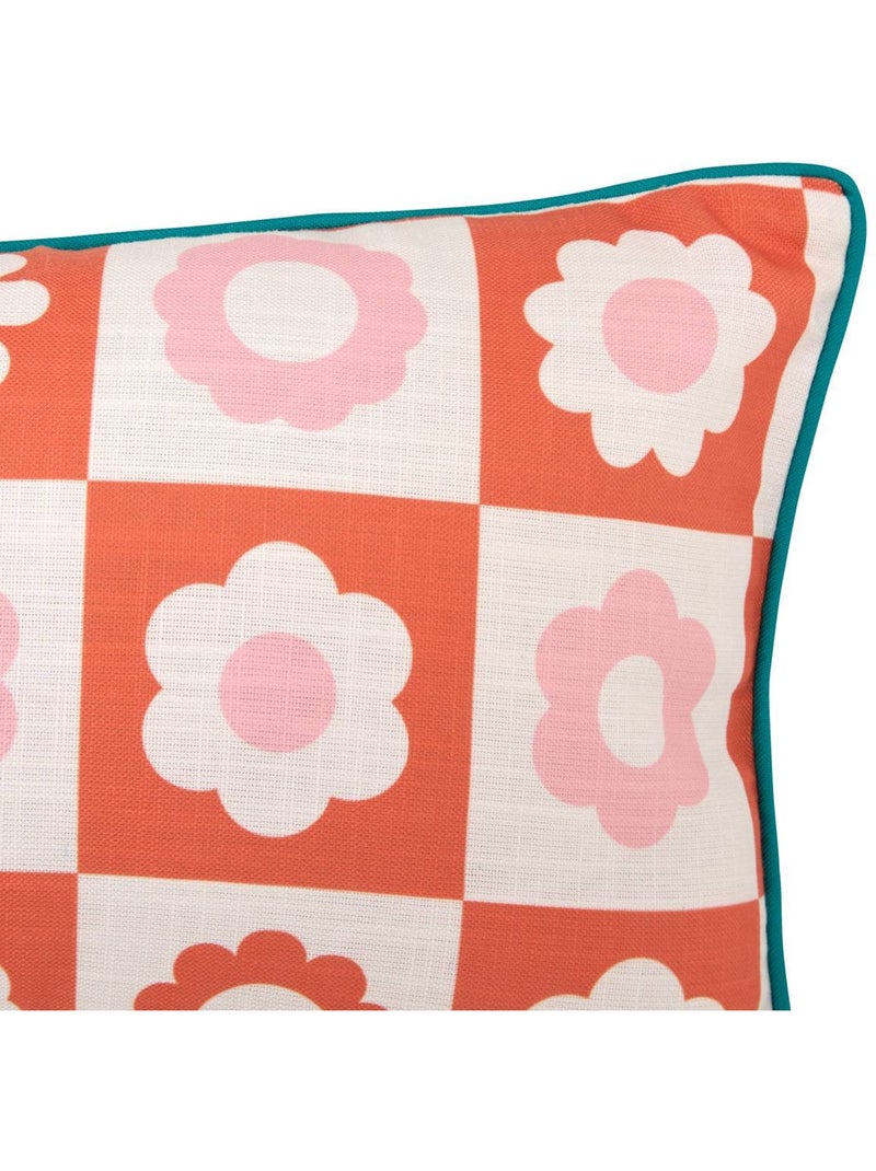 Coussin d'extérieur motif fleurs 30x50cm CHA CHA POP Rose - Kiabi