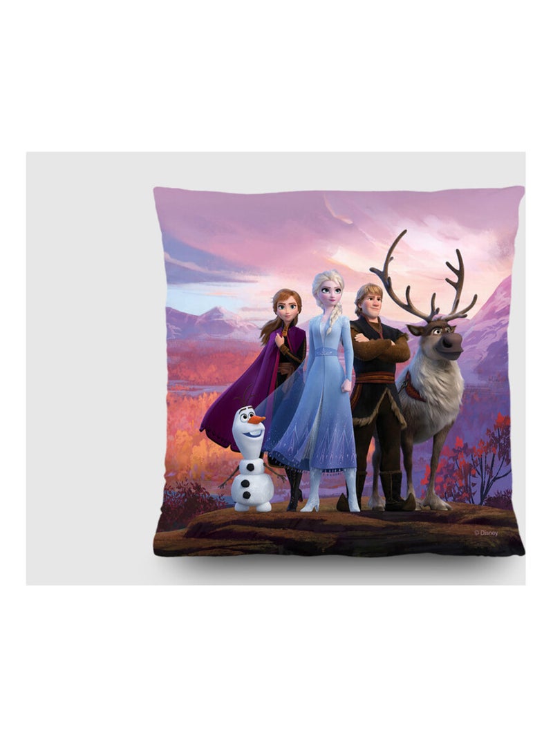 Coussin Disney La Reine des Neiges 2 dans la forêt 40x40 cm Multicolore - Kiabi