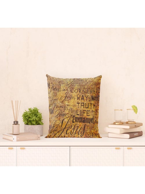 Coussin doré avec écriture - 45 cm x 45 cm - Kiabi Coussin doré avec écriture - 45 cm x 45 cm - Kiabi