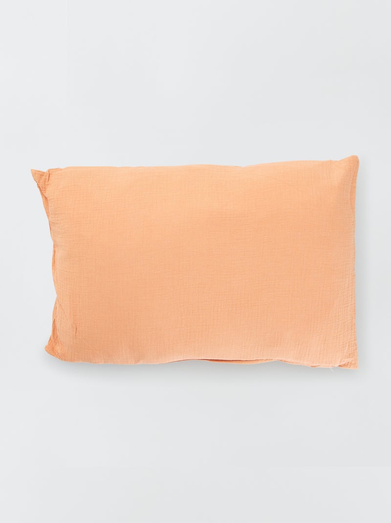 Coussin double gaze de coton Orange - Kiabi