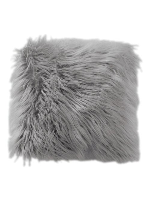 Coussin doux à poils longs Epicéa - Kiabi