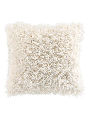 Coussin doux en imitation fourrure avec housse amovible
