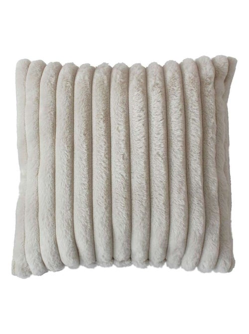 Coussin doux imitation fourrure SELA - Kiabi