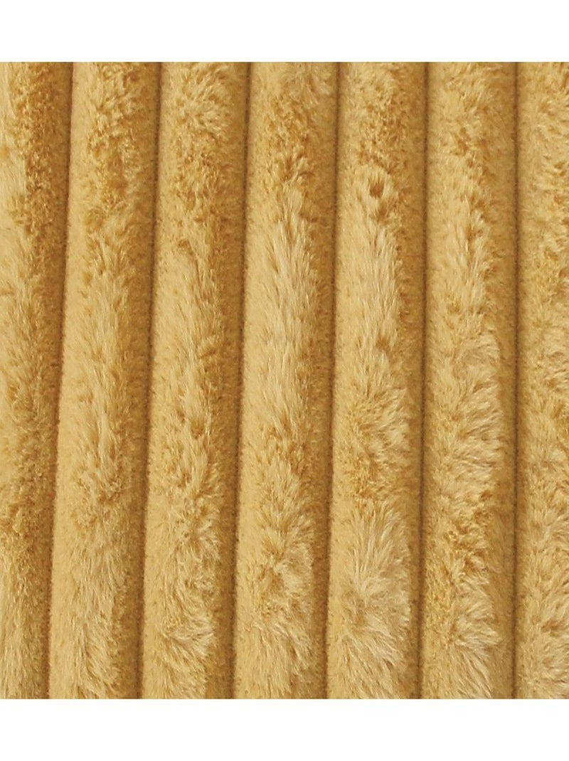 Coussin doux imitation fourrure SELA Jaune - Kiabi