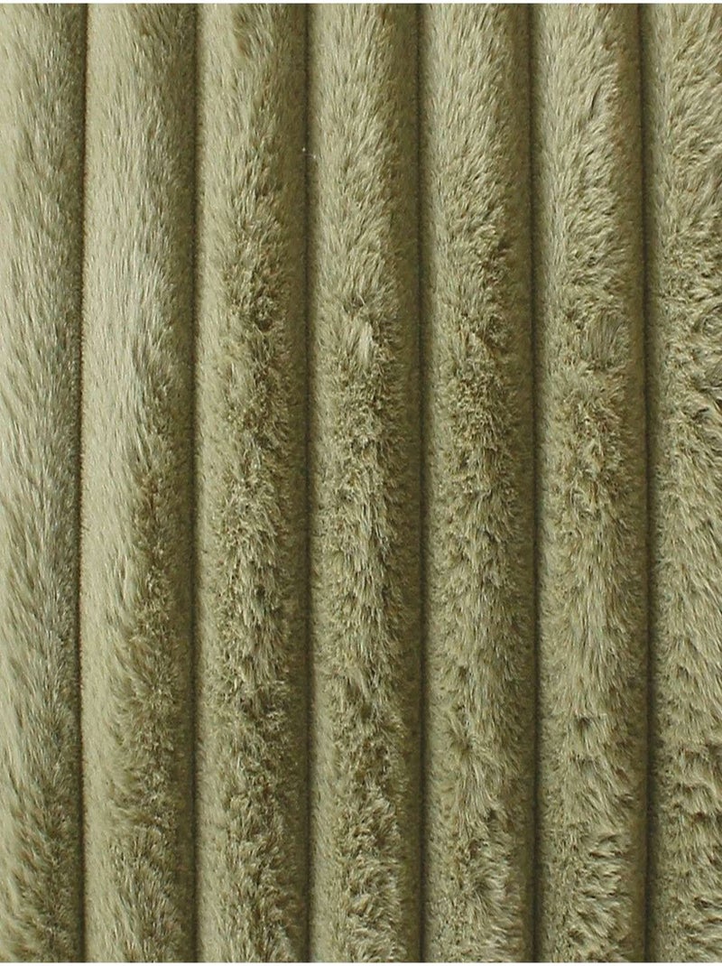 Coussin doux imitation fourrure SELA Vert - Kiabi
