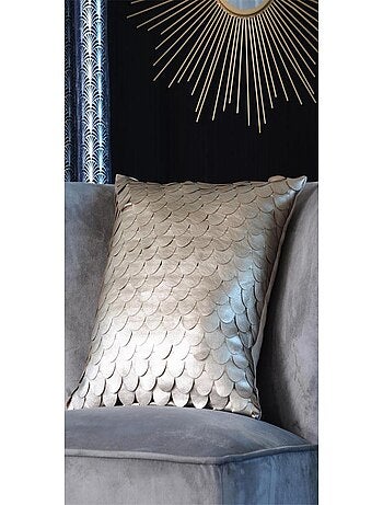 Coussin écailles brillantes 40x40cm
