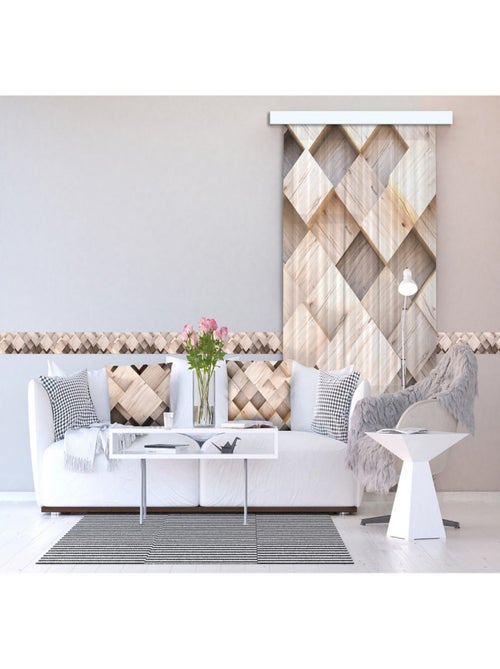 Coussin effet bois - 45 cm x 45 cm - Kiabi