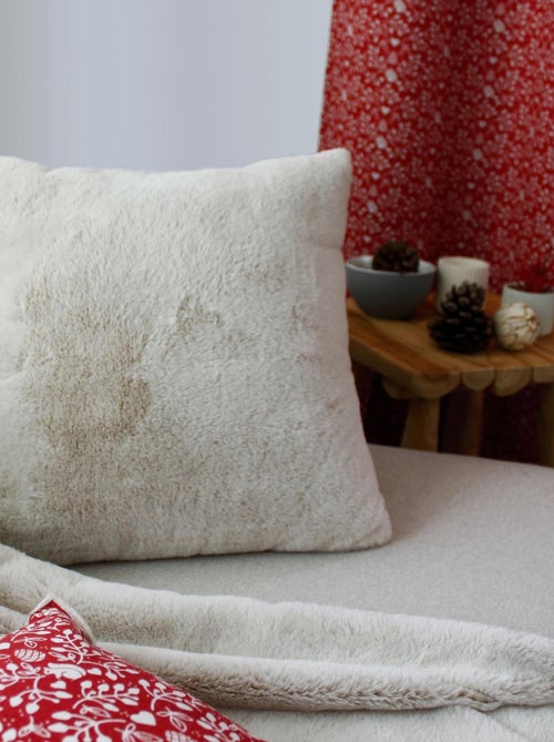 Coussin effet fourrure 40x40cm - Kiabi