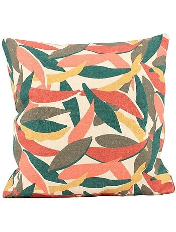 Coussin effet lin déperlant & anti-uv imprimé 40x40cm