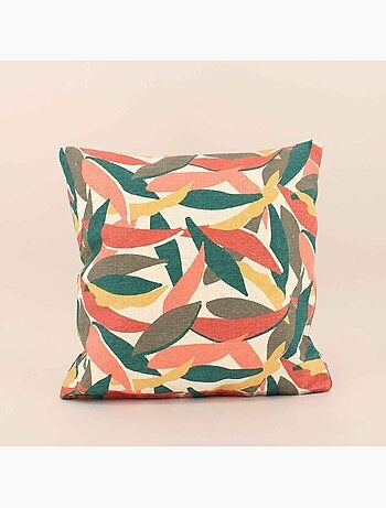 Coussin effet lin déperlant & anti-uv imprimé 40x40cm