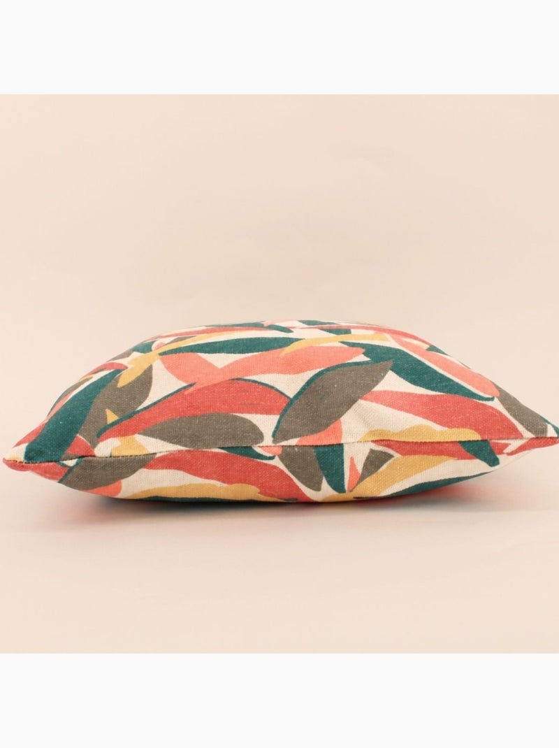 Coussin effet lin déperlant & anti-uv imprimé 40x40cm Vert - Kiabi