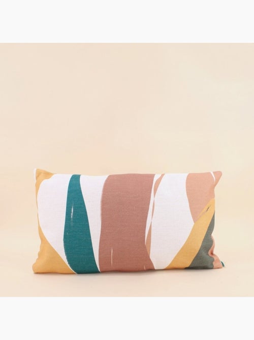 Coussin effet lin déperlant & anti-uv imprimé coloré 30x50cm - Kiabi