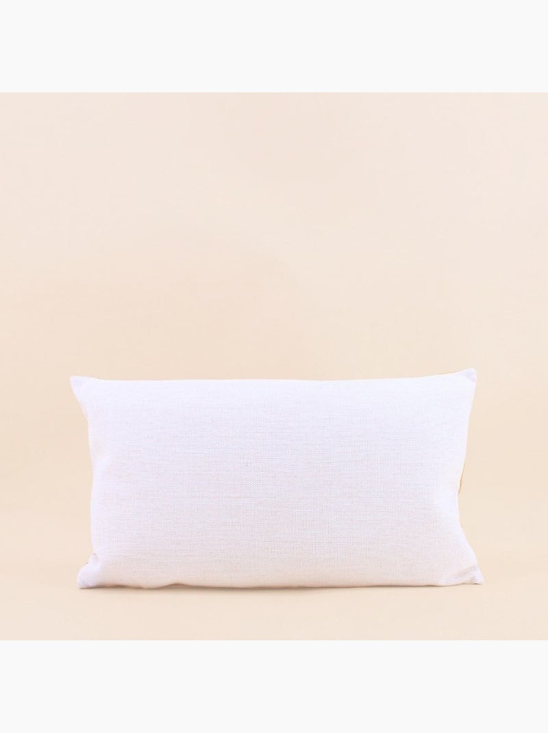 Coussin effet lin déperlant & anti-uv imprimé coloré 30x50cm Jaune - Kiabi