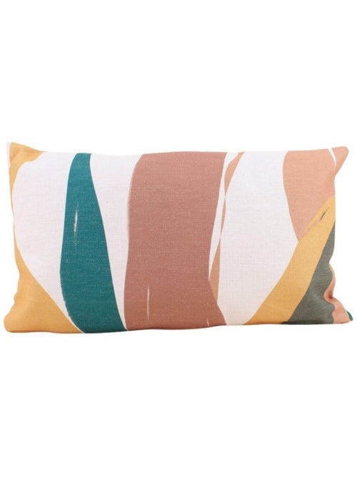 Coussin effet lin déperlant & anti-uv imprimé coloré 30x50cm - Kiabi