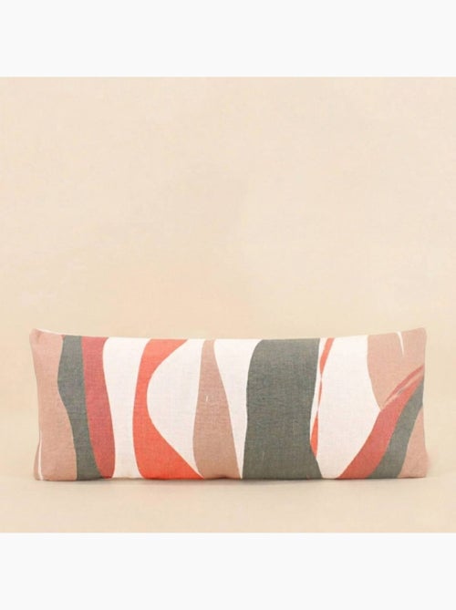 Coussin effet lin déperlant & anti-uv imprimé coloré 30x70cm - Kiabi