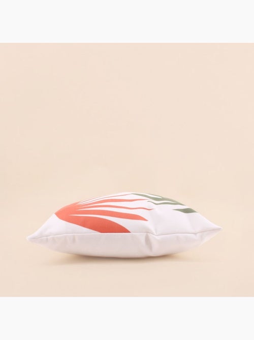 Coussin effet lin déperlant & anti-uv imprimé fleurs coloré 40x40cm - Kiabi