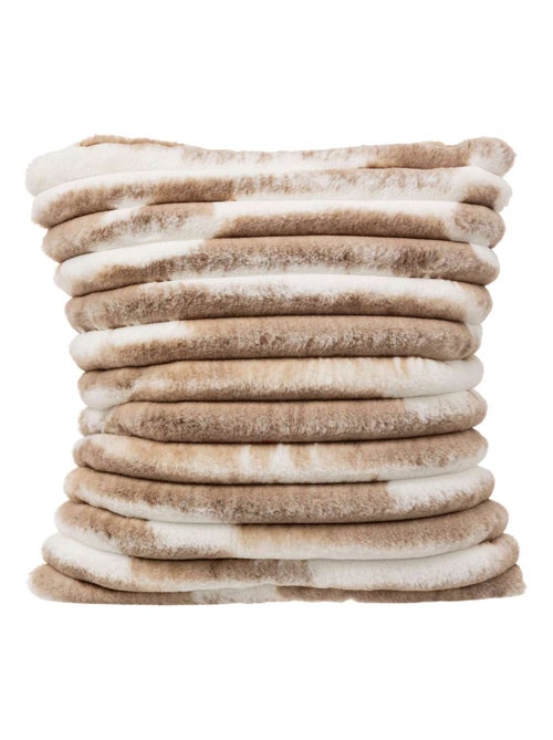 Coussin effet texturé en imitation fourrure ODIN - Kiabi