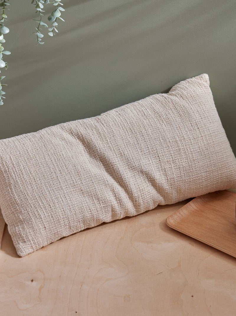 Coussin effet tweed Beige - Kiabi