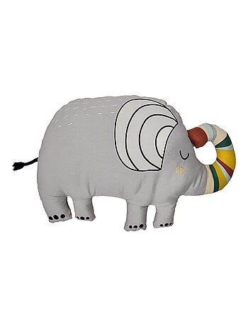 Coussin Élégant en Forme d’Éléphant – Collection SAVANE