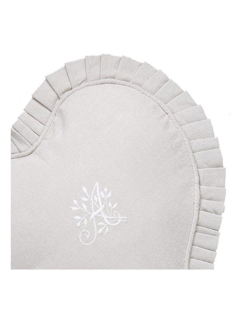 Coussin en cœur ELOISE 'Deko&co' Gris Blanc - Kiabi