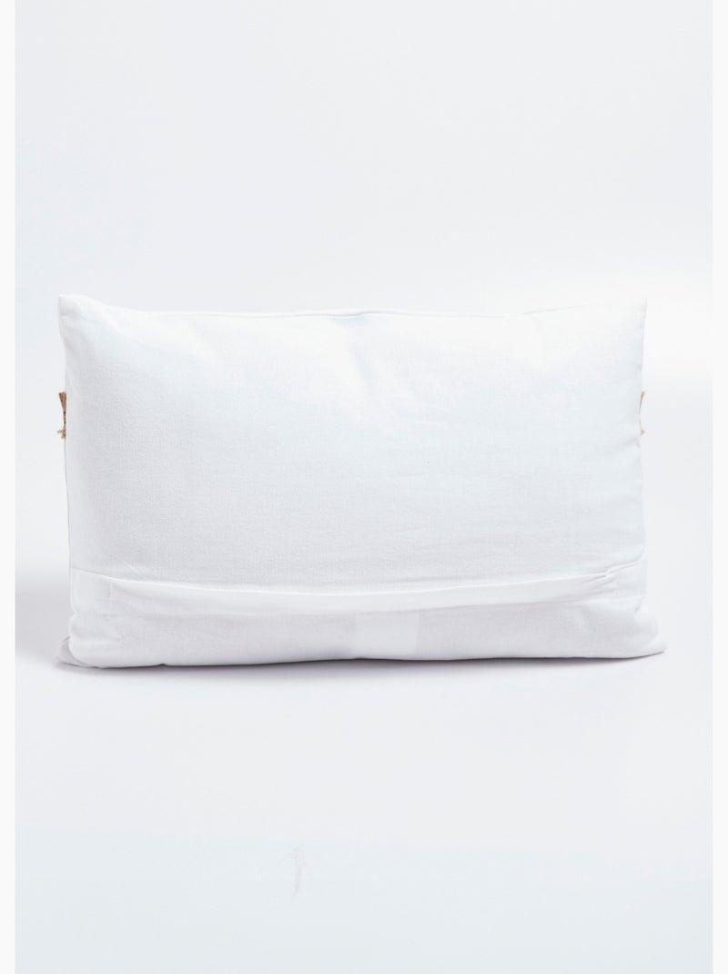 Coussin en coton 32X50 cm CANDICE, par Soleil d'Ocre Ecru - Kiabi