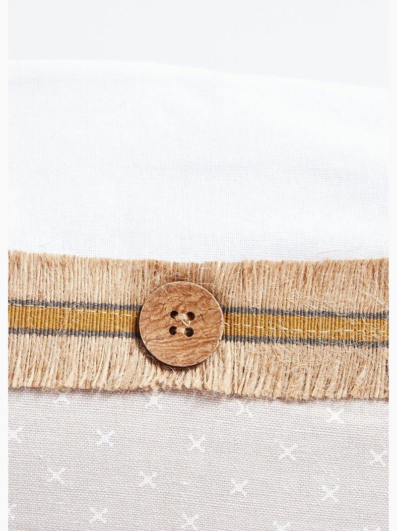 Coussin en coton 32X50 cm CANDICE, par Soleil d'Ocre Ecru - Kiabi