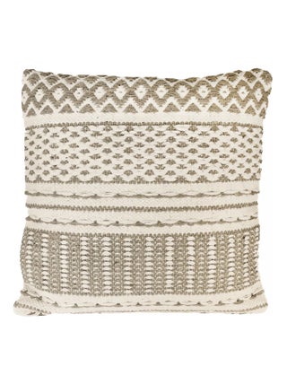 Coussin en coton 45x45 cm MACRAME kampur, par Soleil d'Ocre