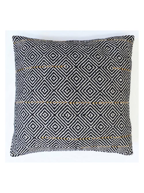Coussin en coton 45x45 cm MACRAME noir, par Soleil d'Ocre - Kiabi