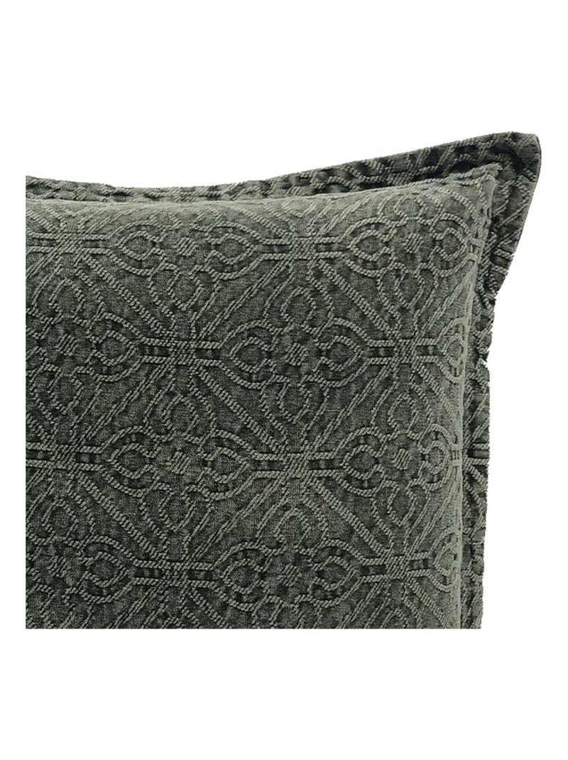 Coussin en coton 45x45 'Deko&co' Kaki - Kiabi