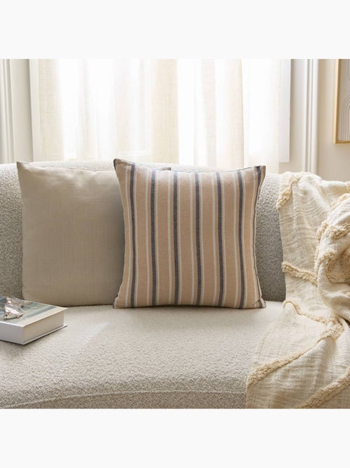 Coussin en coton à rayures déhoussable GROOVE - Kiabi
