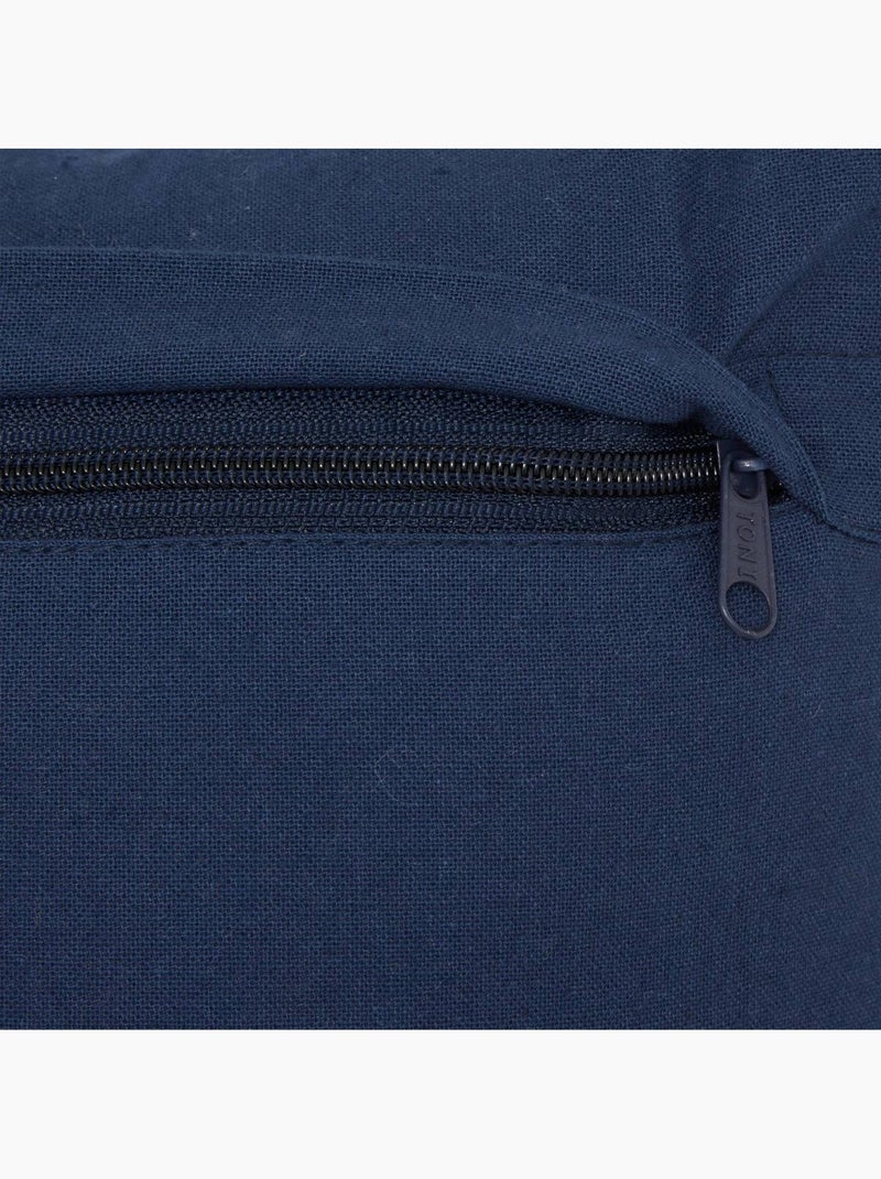 Coussin en coton à rayures déhoussable GROOVE Bleu marine - Kiabi