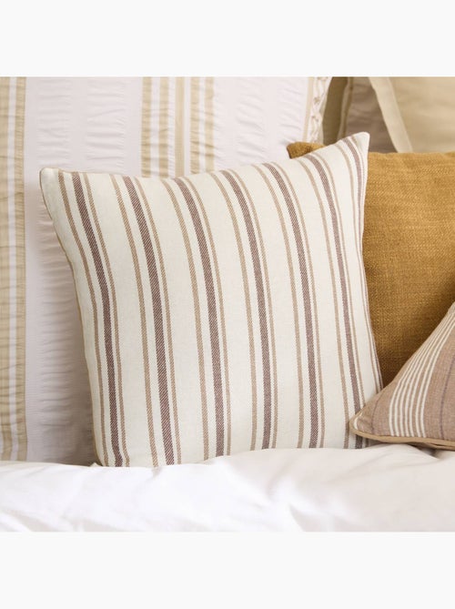 Coussin en coton à rayures déhoussable GROOVE - Kiabi