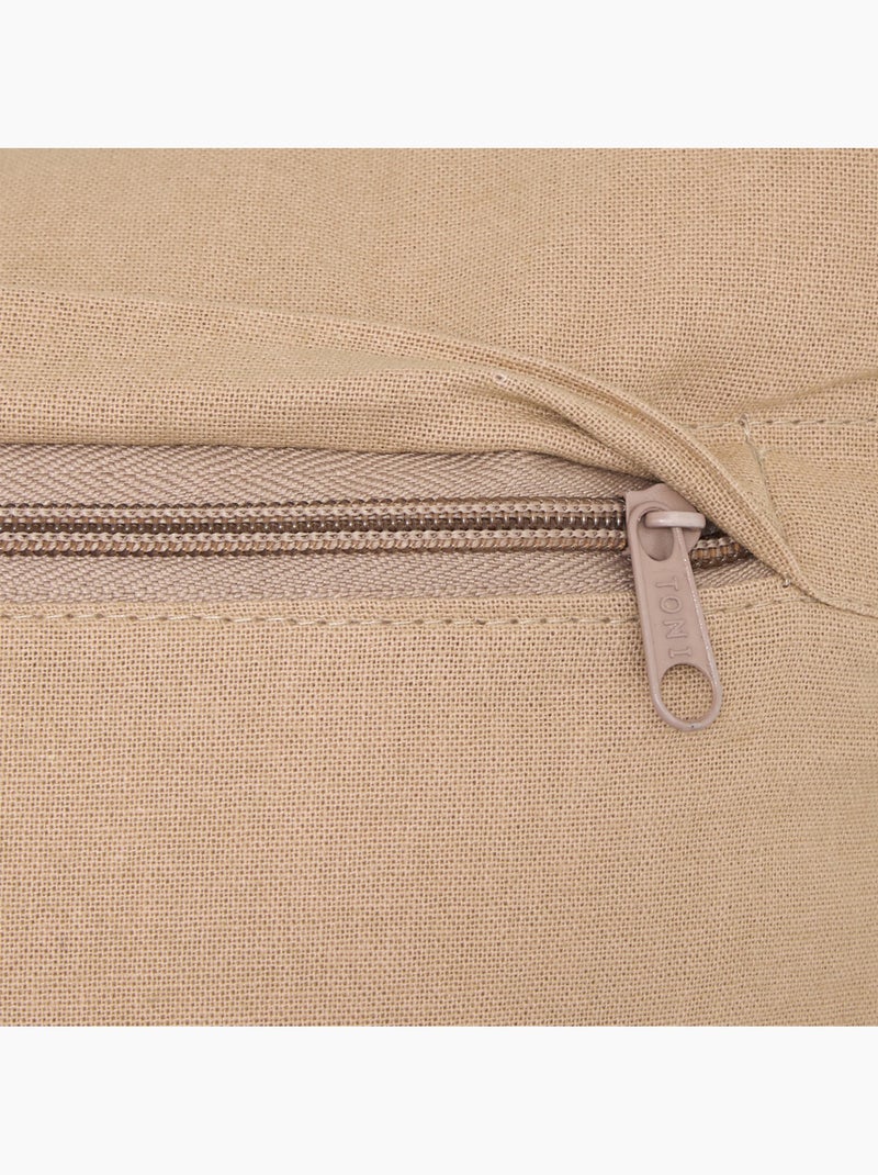 Coussin en coton à rayures déhoussable GROOVE Lin - Kiabi
