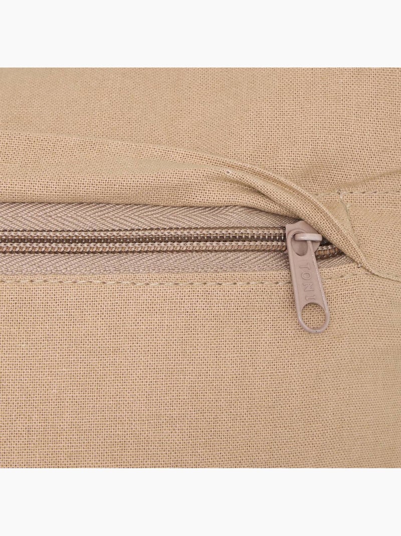 Coussin en coton à rayures déhoussable GROOVE Lin - Kiabi