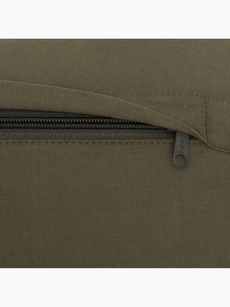Coussin en coton à rayures déhoussable GROOVE Vert - Kiabi